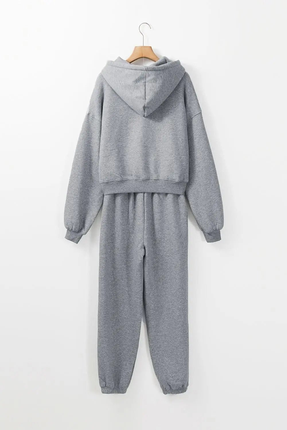 Cozy gray hoodie joggers set - Love Salve